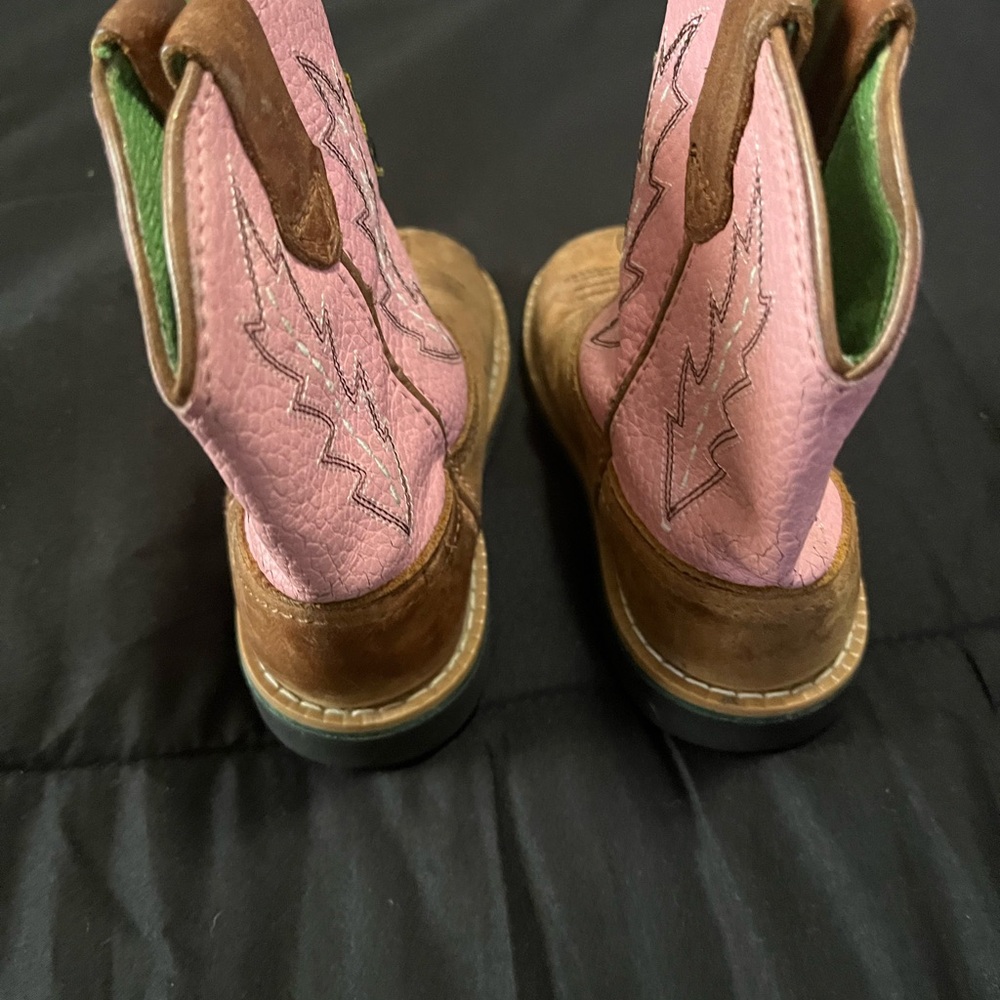 Pink and Brown Western Boots